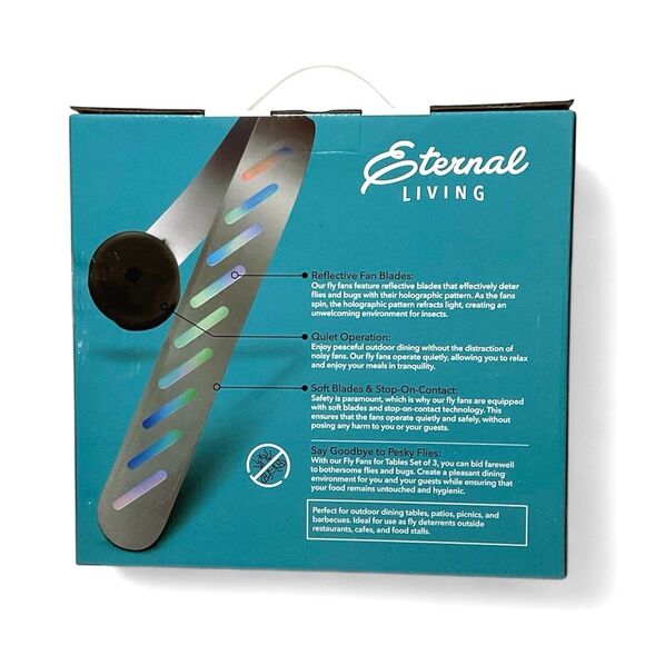 Eternal Living-Fly Fans for Tables (Set of 3) - Picture 2 of 3